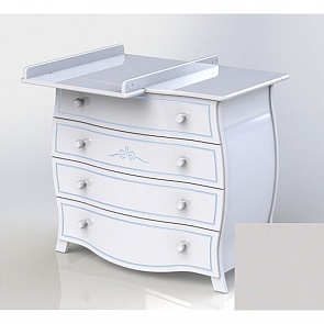 Комод детский Гандылян КО-2012-4 Лола, белая ночь (Gandylyan, GAN-КО 2012-4_белая ночь)